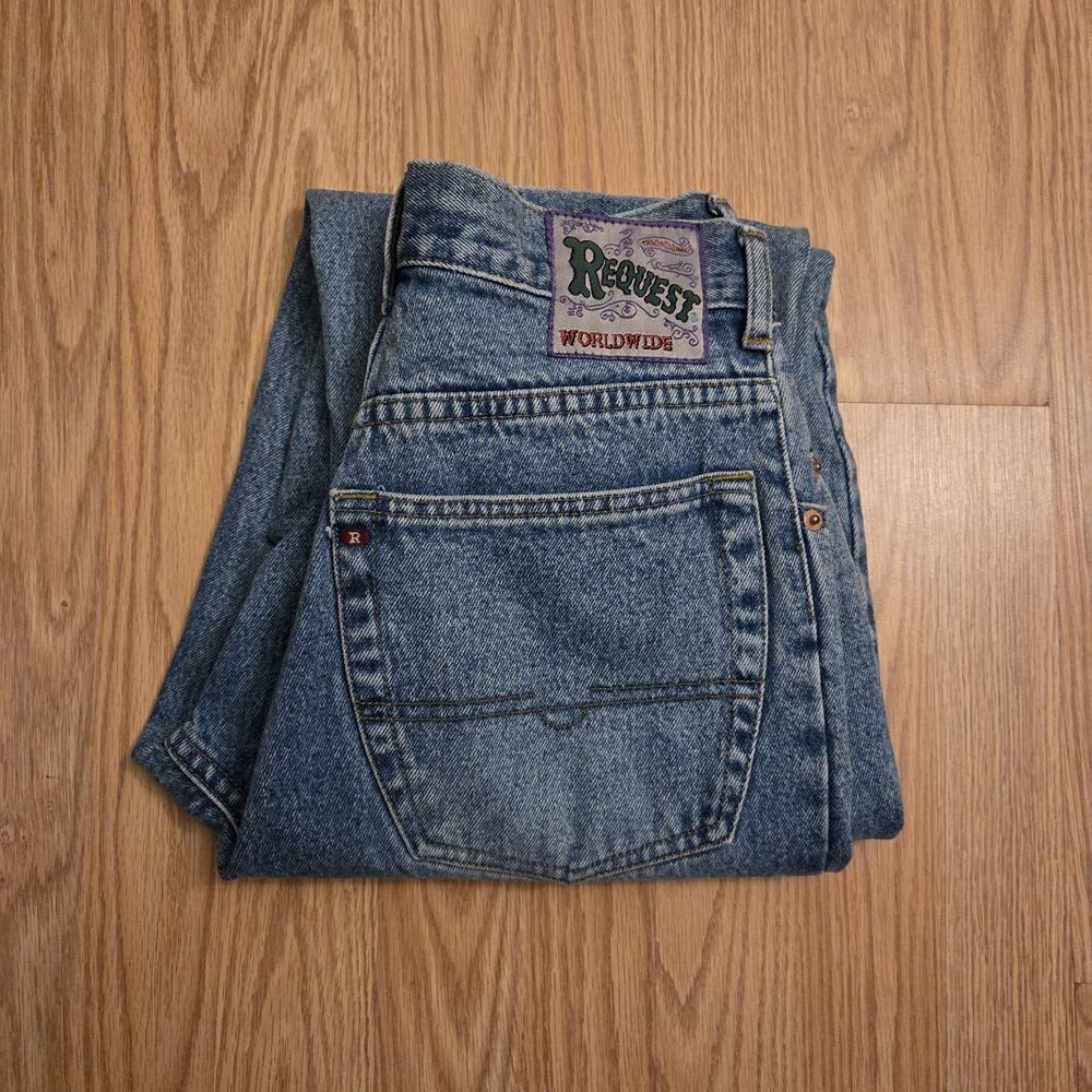 Vintage traditional request worldwide jeans denim distressed size 30 unisex 90s
